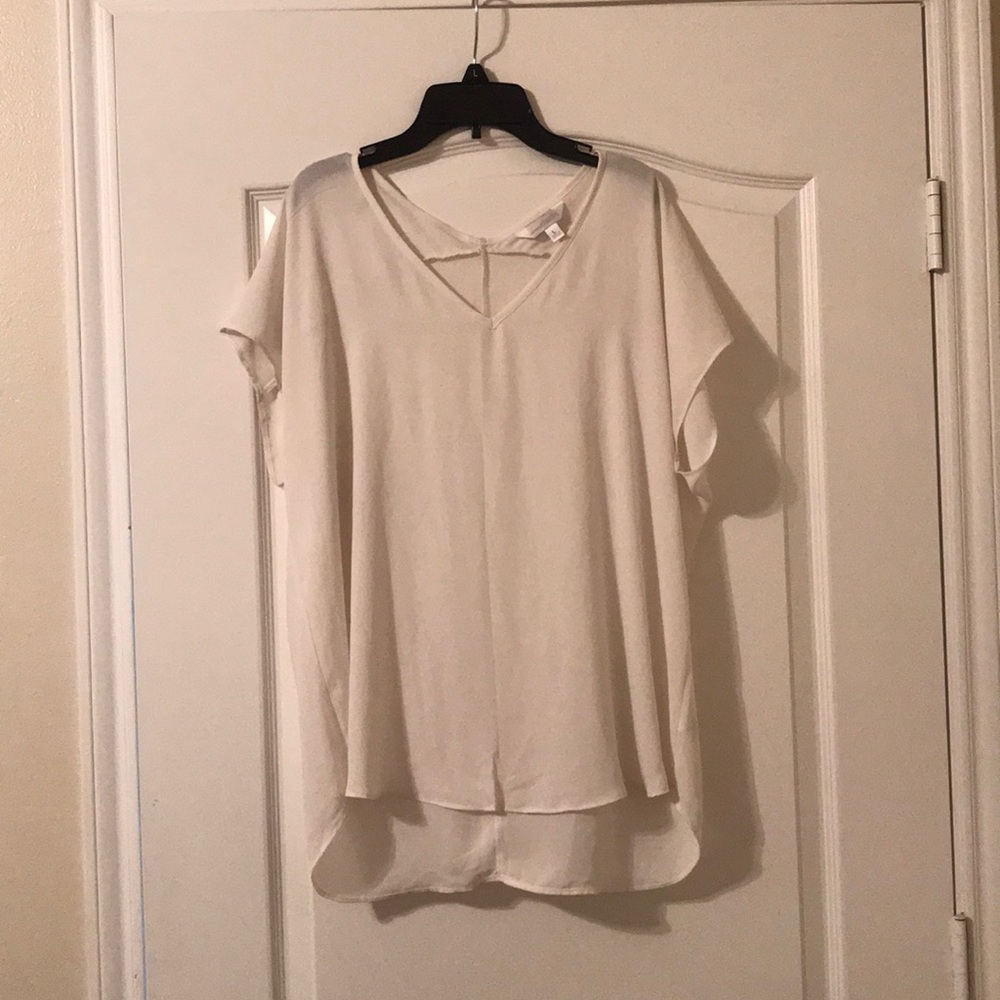 White V-neck